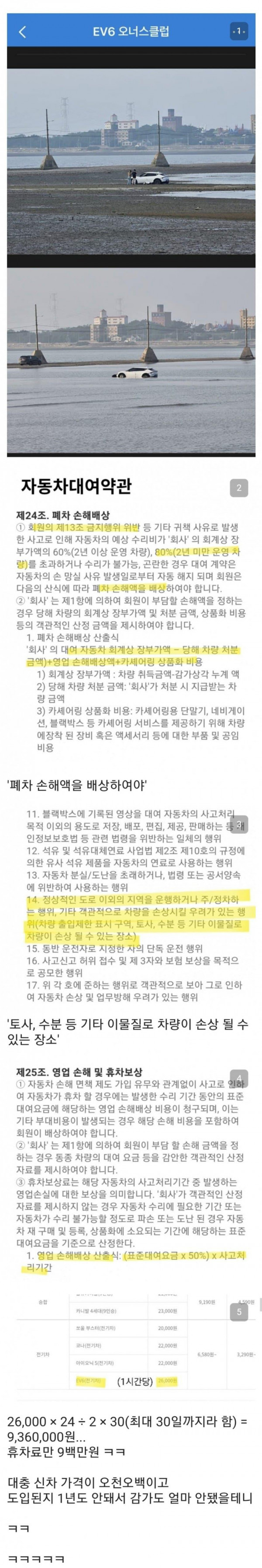 렌트카 배상금